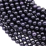 Large Hole Blue Goldstone Sandstone 8mm 10mm Round Beads 2.5mm Drill 8" Strand