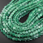 Carved Natural Green Aventurine Star Beads 10mm Gemstone Choose from 20pcs, 40pcs