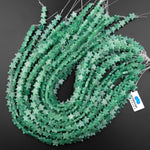 Carved Natural Green Aventurine Star Beads 10mm Gemstone Choose from 20pcs, 40pcs