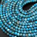 Blue Aqua Terra Agate 6mm 8mm Round Beads Aka Dragon Skin Robin's Egg Agate 15.5" Strand