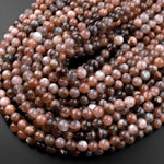 AAA Natural Black Sunstone 6mm 8mm 10mm Round Beads 15.5" Strand