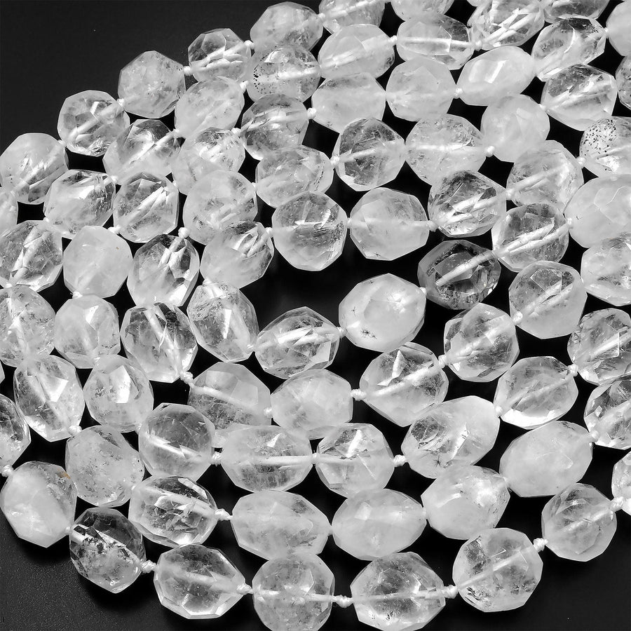 Rare Faceted Hollandite Quartz Round Beads 10mm 12mm 14mm 16mm 22mm 24mm Magnificent Natural Healing Stone 15.5" Strand