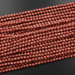 Micro Faceted Goldstone Sandstone Round Beads 4mm 15.5" Strand