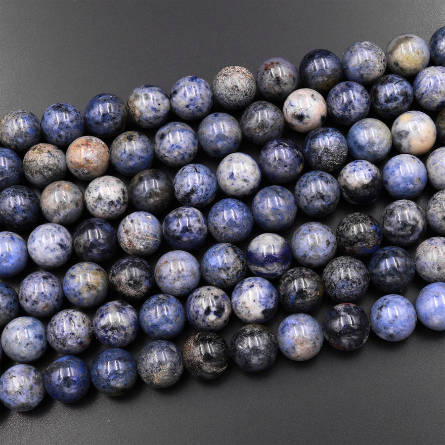Natural Dumortierite Round Beads 4mm 6mm 8mm 10mm 12mm Round Beads 15.5" Strand