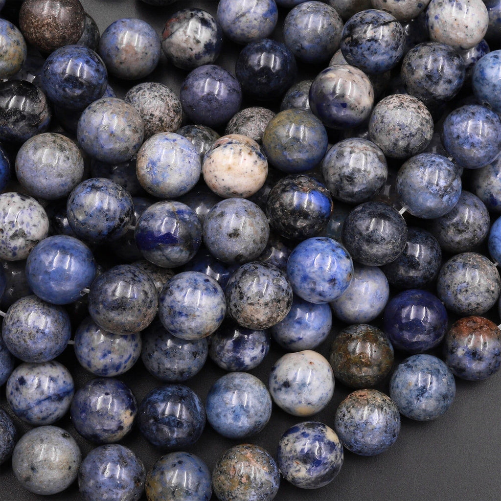 Natural Dumortierite Round Beads 4mm 6mm 8mm 10mm 12mm Round Beads 15.5" Strand