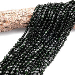 Micro Faceted Green Goldstone Sandstone Beads 6mm Coin 15.5" Strand