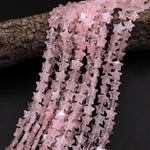 Carved Natural Pink Rose Quartz Star Beads 10mm Gemstone Choose from 20pcs, 40pcs