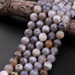 Large Faceted Natural Druzy Agate 12mm 14mm 16mm 18mm Round Beads With Sparkling Quartz Crystal Vaults 15.5" Strand
