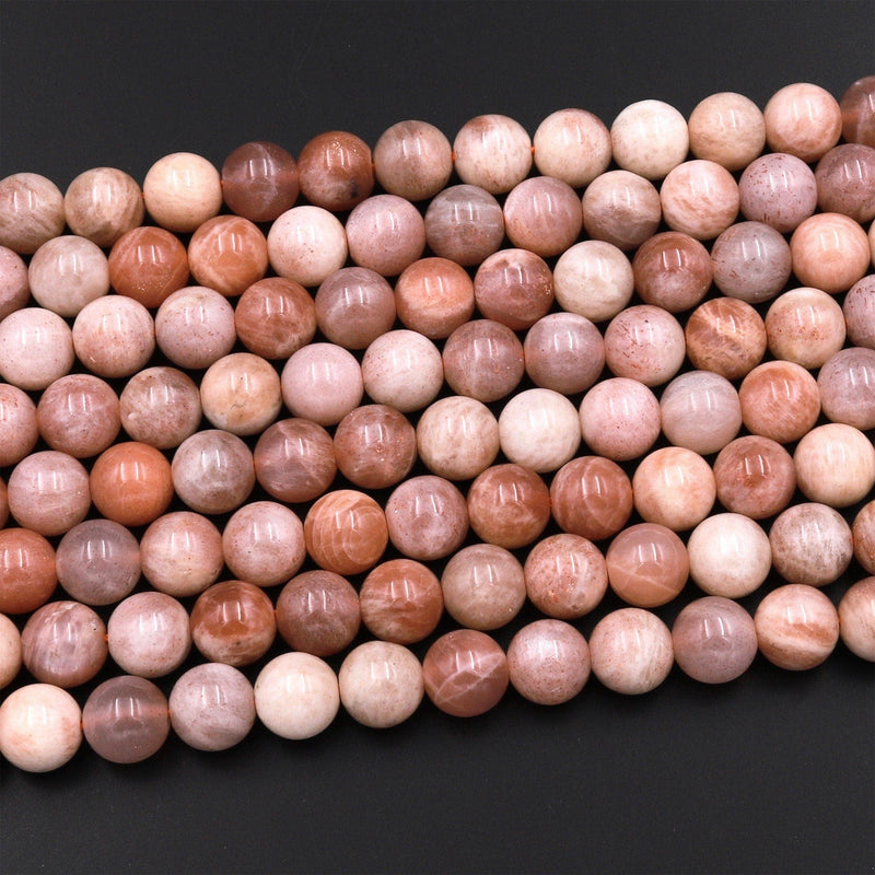 Natural Sunstone Round Beads 6mm 8mm 10mm From Tanzania 15.5" Strand