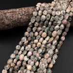 Natural Amphibole Phantom Thousand Layer Quartz Freeform Oval Pebble Nugget Beads Gemstone 15.5" Strand