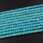 Genuine 100% Natural Arizona Blue Turquoise 5mm Rondelle Beads 15.5" Strand
