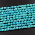Genuine Real Natural Arizona Blue Turquoise mm Rondelle Beads 15.5" Strand