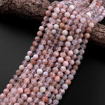 Natural Cherry Blossom Agate Beads 6mm 8mm 10mm 12mm Round Beads Aka Flower Agate 15.5" Strand