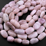 Large Natural Kunzite Freeform Chunky Oval Nuggets Beads 15.5" Strand