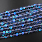 Mermaid Stone beads Aka Mystic Aura Quartz Blue Matte Synthetic Labradorite 6mm 8mm 10mm Round Beads 15.5" Strand