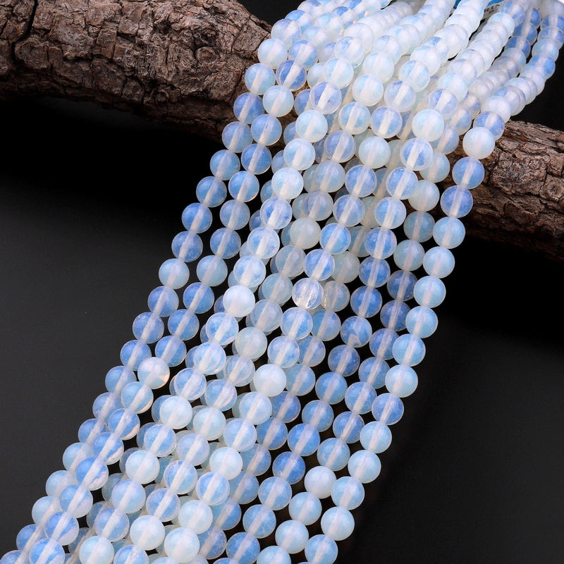 Opalite 6mm 8mm 10mm 12mm Smooth Round Beads 15.5" Strand