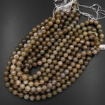 Natural Nephrite Hetian Jade 10mm Smooth Round Beads Real Genuine Jade 15.5" Strand