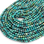 Real Genuine Natural Turquoise 6mm Round Beads Dragon Skin Turquoise Gemstone 15.5" Strand