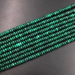 Natural Green Malachite Smooth Rondelle Beads 6mm Gemstone From Congo 15.5" Strand