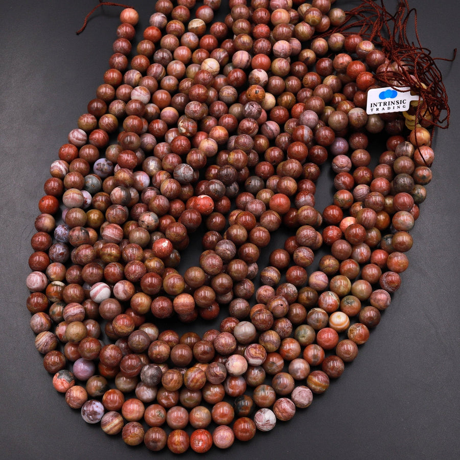 Natural Grand Canyon Jasper 8mm Round Beads 15.5" Strand