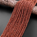 Micro Faceted Goldstone Sandstone Round Beads 4mm 15.5" Strand