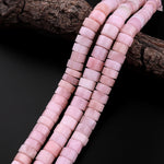 Large Faceted Natural Pastel Pink Morganite Aquamarine Beryl Rondelle Beads Short Cylinder 14mm AAA Grade Real Genuine Gemstone 15.5" Strand