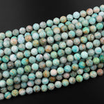 Natural Russian Amazonite Faceted Round Beads 6mm 8mm Stunning Natural Blue Green Yellow Laser Diamond Cut Gemstone 15.5" Strand