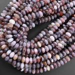 Natural Botswana Agate Faceted Rondelle Beads 10mm 15.5" Strand