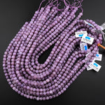 Natural Lilac Purple Lepidolite Faceted 8mm Cube Square Beads 15.5" Strand
