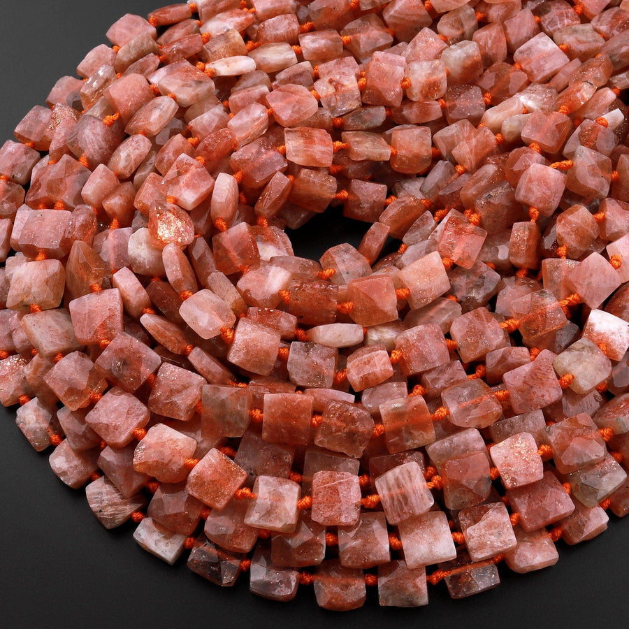 thumbnail image 2 of 100% Natural Shattuckite Gemstone Beads - Box Shape, Faceted, 3x3mm, 13 Inch Strand (AAA Quality) 2 of 4
