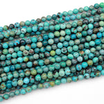 Real Genuine Natural Turquoise 6mm Round Beads Dragon Skin Turquoise Gemstone 15.5" Strand