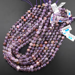 Super 7 Crystal Element Natural Phantom Amethyst Cacoxenite Round Beads 4mm 6mm 8mm 10mm 12mm Powerful Healing Stone 15.5" Strand