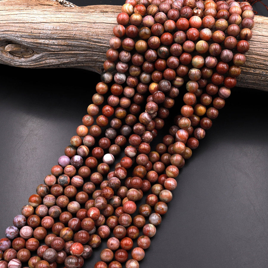 Natural Grand Canyon Jasper 8mm Round Beads 15.5" Strand
