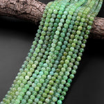 Natural Australian Green Chrysoprase 4mm 5mm 6mm 7mm 8mm Smooth Round Beads 15.5" Strand