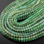 Natural Australian Green Chrysoprase 4mm 5mm 6mm 7mm 8mm Smooth Round Beads 15.5" Strand