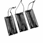 Genuine Natural Shungite Long Rectangle Earring Pair Pendant High Quality Black Lustrous Gemstone from Russia