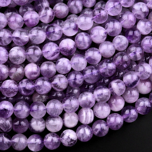 Natural Light Purple Cape Amethyst 6mm 8mm 10mm Round Beads 15.5" Strand