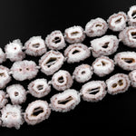 Natural Solar Quartz Stalactite Flower Beads 15.5" Strand