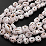 Natural Solar Quartz Stalactite Flower Beads 15.5" Strand