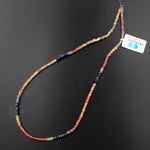 Faceted Natural Multi Color Orange Yellow Blue Sapphire Rondelle 3mm Gemstone Beads 15.5" Strand
