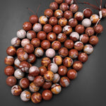 Large Phenomenal Faceted Natural Noreena Jasper 18mm 20mm Round Beads 15.5" Strand