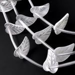 AAA Iridescent Natural White Mother of Pearl Shell Leaf Beads Choose from 5 pcs, 10pcs