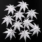 AAA Iridescent Natural White Mother of Pearl Shell Cannabis Marijuana Leaf Beads Pot Weed Choose from 5 pcs, 10pcs