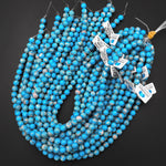 Blue Turquoise Jasper 4mm 6mm 8mm 10mm Round Beads Aka Impression Imperial Jasper Snake Skin Jasper 15.5" Strand