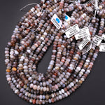 Natural Botswana Agate Faceted Rondelle Beads 6mm 8mm 15.5" Strand