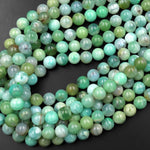 Natural Australian Green Chrysoprase 4mm 5mm 6mm 7mm Smooth Round Beads 15.5" Strand