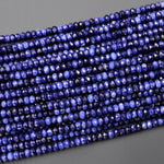 AAA Natural Blue Sodalite 5mm 6mm Faceted Rondelle Beads 15.5" Strand
