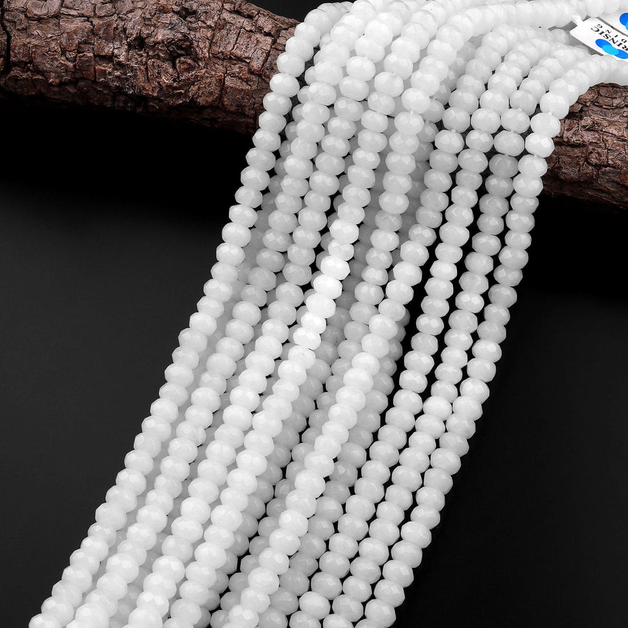 Natural 5x8mm Faceted Red Jade Rondelle Bead Strand – 15" – Center-Drilled – Nickel-Free