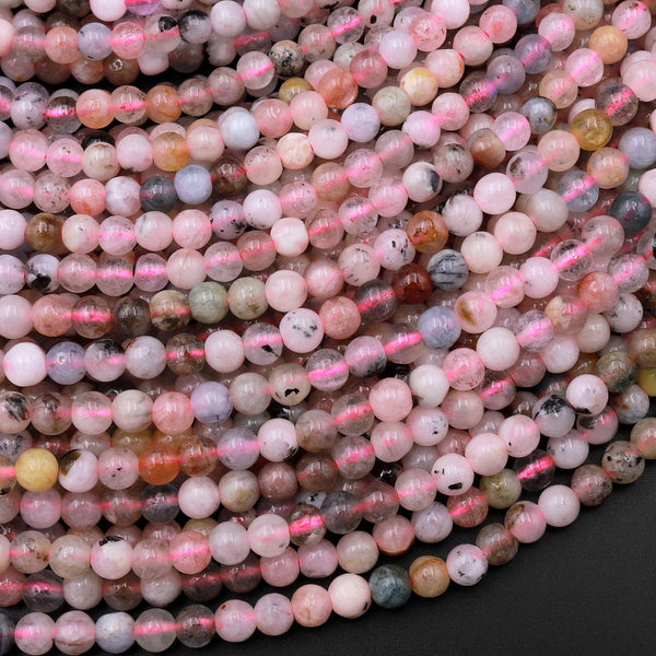 thumbnail image 2 of Natural Multi-Color Morganite Rondelle Beads – 5x8mm Abacus Cut, 15" Strand 2 of 3