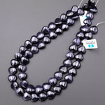 Sparkling Blue Goldstone Heart Beads 14mm 15.5" Strand